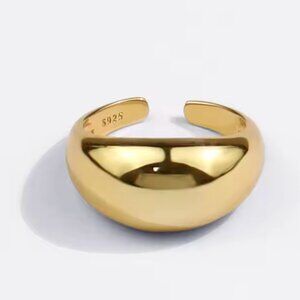 14K Gold Filled Geometric Dome Ring